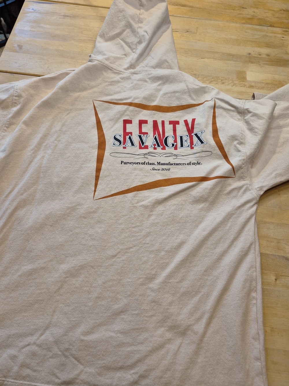 Fenty SAVAGEX Men's Light Tan Graphic Hoodie